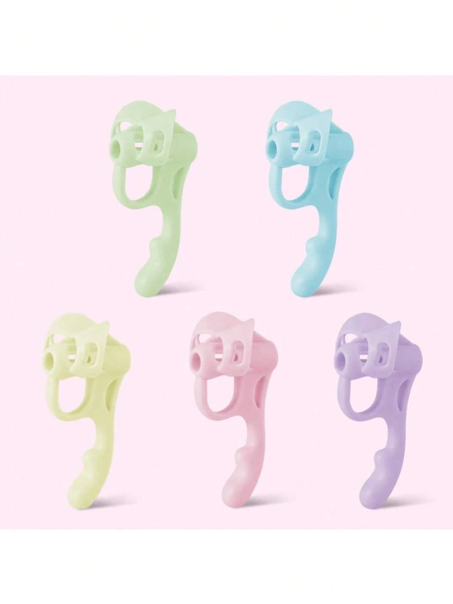 1/2/3/4/5/10PCS Pencil Grip Posture Corrector, Beginner Pen Control Training Grip, Random Color, Back To School - Pen Grip for Beginners - View 1