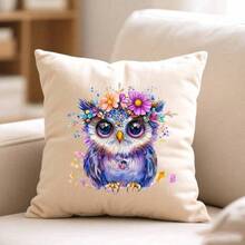 1pc/2pcs/3pcs Cute Purple Cartoon Owl Pattern Heat Transfer Sticker, Durable Long-Lasting Iron-On Patch For DIY T-Shirt, Sweatshirt, Jeans, Hoodie, Backpack, Jacket, Handbag, Pillow - L+S - View 5