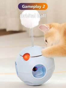 多功能猫咪滚动玩具，猫咪抓挠玩具，适合猫咪和幼猫玩耍互动 - 彩色 - 查看 6