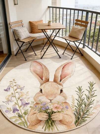 1pc Floral Swirl Round Area Rug, Lightweight And Machine Washable, Home Decor, Vintage Retro Style, Creates A Warm And Artistic Ambiance, Suitable For Living Room, Bedroom Or Study, Makes A Thoughtful Housewarming Or Birthday Gift. Decorative Carpet, Bedroom Decor, Small Rug, Carpet, Home Decor, Living Room Rug, Small Living Room Rug, Bedroom Rug, Living Room Home Decor, Outdoor Rug, Washable Rug, Suitable For Party Decoration, Enhances Home Style, Essential Decor To Add Holiday Charm, Boosts Happiness