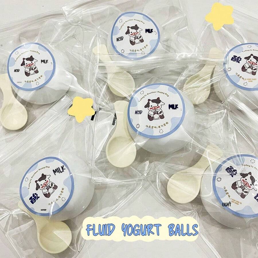 1个牛奶香味挤压玩具，舒缓压力慢回弹挤压玩具，适合作为生日、节日礼物或送给朋友的礼物