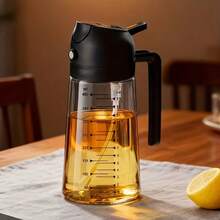 1pc Large Capacity Spray Oil Bottle Suitable For Cooking, Household Kitchen Oil Bottle Refilling Bottle And Air Fryer Accessories, Multifunctional Oil Bottle Tool, Suitable For Cooking Oil, Soy Sauce, Vinegar, With Both Oil Bottle And Spray Bottle Functions, Leak-Proof Design, Easy To Clean [Festival Gift For Wife And Mother], Style And Color Sent Randomly - Multicolor - View 4