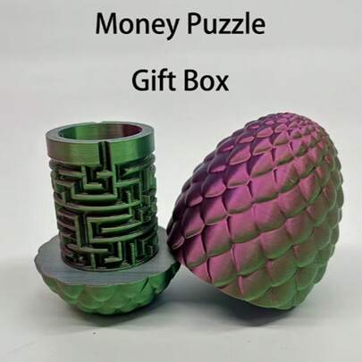 一款创意十足的迷宫造型积木盒，采用独特的龙蛋迷宫设计，既可作装饰品，也可作手工艺品，更是一款别具一格的现金礼品。