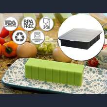 Mold Tray, Large Cavity Butter Maker Holds 8 Tablespoons Butter, Ideal For Butter, Energy Bar, Brownie, Cake, Cheesecake, Ice Cube Bar, Pudding, Soap, Chocolate (Black) - 黑色 - 查看 4