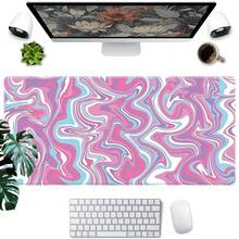 1 tấm lót bàn làm việc cỡ lớn màu xanh dương, chống trượt, bằng cao su, dành cho game thủ, dùng làm tấm lót chuột chơi game, thảm bàn phím máy tính cho bàn làm việc văn phòng, đồ dùng văn phòng, trang trí văn phòng. - A - Xem 4