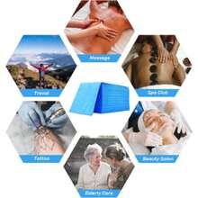 100PCS Massage Table Sheets, Disposable Bed Sheets For Massage Table, Spa Bed Covers For Esthetician, Tattoo, Waxing, Lash Bed, Salon Table, Non-Woven Fabric 71" X 31" (Blue) - Blue - View 8