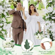 Geosar 2 Bundles Artificial Peonies Flowers Fake Silk Peony Bouquet Faux Peonies Flowers Bulk For Decoration Vase Floral Arrangements Wedding Party Table (White) - White - 查看 4