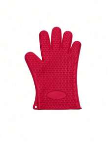 1只加厚硅胶手套，耐热硅胶手套，防水烤箱手套，适用于烹饪、烘焙、烧烤、家务清洁 - 彩色 - 查看 11