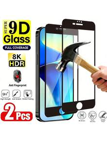 2pcs - Ultra-Clear Tempered Glass Screen Protector, Compatible With IPhone 17 Pro Max/17/16 Pro Max/16 Pro/16 Plus/16E/16/15 Pro Max/14 Pro/13/12 Mini/11/Xs Max/XR Series. High Quality, Full Coverage, Anti-Fingerprint, Anti-Drop, Anti-Scratch, 9H+ Hardness, Compatible With Phone Cases. - Clear - View 13