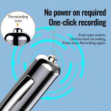 数字录音笔，一键录音U盘驱动，音频录制MP3播放器，192KBPS，180mAh，不含TF卡 - 無 - 查看 4