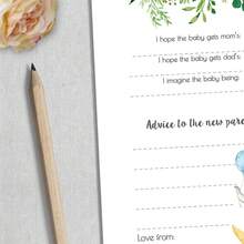 10/20/30Pcs, Baby Prediction And Advice Cards, Woodland Animals And Greenery Baby Shower Game Cards, Predict Baby's Name Gender And Birth Date, Fun Interactive Activity For Gender Reveal Party Supplies, Keepsake Cards - Multicolor - View 5
