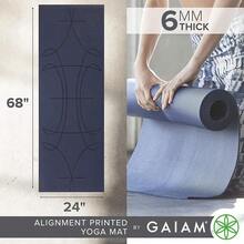 Yoga Mat - Premium 6mm Print Extra Thick Non Slip Exercise & Fitness Mat For All Types Of Yoga, Pilates & Floor Workouts (68\L X 24\W X 6mm Thick) - 對齊列印(墨水) - 查看 4