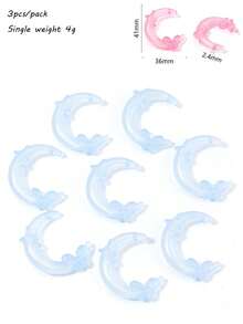 Acrylic Mermaid Moon Bead Big Moon Bead Pen Bead DIY Jewelry Accessories Bead Loose Bead - Multicolor - View 19