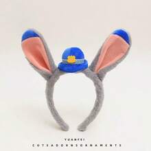 Disney Băng đô cài tóc hình tai thỏ Crazy Judy, phụ kiện đội đầu chụp ảnh tại công viên giải trí, thời trang, đa năng, thú vị, tối giản, siêu dễ thương. - A - Xem 1