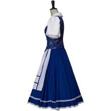 Princess Belle Cosplay Costume Belle Village Dress Women's Blue Maid Dress - 貝兒 1 - 查看 3