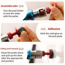 3pcs/Set Adjustable Car Dent Repair Tool Kit, Thick Aluminum Alloy Pulling Tabs Dent Removal Accessories - 3pcs - View 5