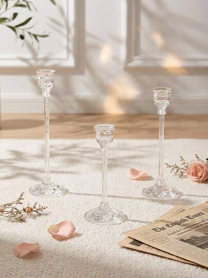 Acrylic Candle Holders, Candle Stand For Dining Table, Wedding Decor, Candlelight Dinner, Fashionable Acrylic Candle Holder