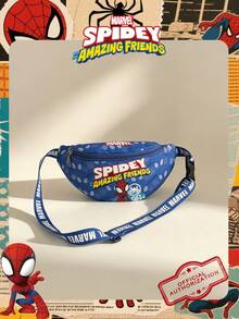 Marvel 1个漫威官方授权蜘蛛侠图案腰包，多功能斜挎包，男童休闲单肩包，轻便可调节肩带胸包，卡通零钱包，臀包，适合男孩、年轻粉丝、学生，完美适用于日常上学、户外玩耍、主题公园游玩、假期旅行、运动。 - 藍色 - 查看 13