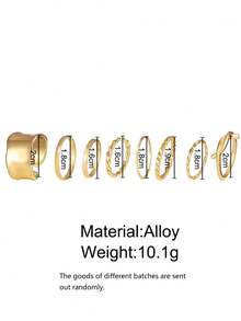 8pcs Vintage Minimalist Twist Rings, Personalized Geometric Metal Knuckle Rings For Women - Yellow Gold - View 2