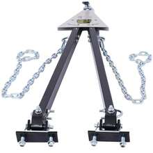 Barra de remolque ajustable de alta resistencia - Capacidad de remolque de 5000 lb - Montaje en parachoques global - 2 cadenas de  - Compatible con enganches de bola de 2 pulgadas - Compatibl - A - Ver 6
