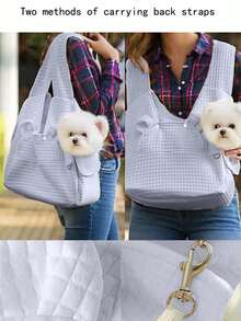 ARC ARCE Mochila ajustable de gran capacidad para mascotas, transportín portátil y transpirable para mascotas, mochila minimalista cruzada para el pecho para perros y gatos pequeños - Multicolor - Ver 6