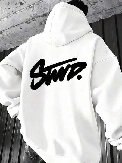 El motivo de graffiti << Stwd.» en la parte trasera está impreso en esta sudadera casual con cordón.Su corte holgado y su bolsillo canguro le dan un aspecto versátil y casual.Es la opción número uno entre los expertos en moda: primavera, otoño, invierno o verano, es adecuada para el uso diario, viajes diarios, salidas, campamentos, fiestas e incluso en casa.