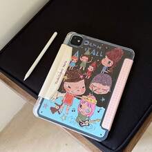 Cute Cartoon Nara Yoshitomo Design Acrylic Folio Case For IPad 11th Gen, IPad Pro 2025, IPad 10th Gen, IPad Air 7/6, 11 Inch Tablet Protective Cover With Pencil Slot, Suitable For Girls - Multicolor - View 4