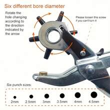 Leather Hole Punch, Home Hole Puncher, Punching Tool, Bag Hole Punch, Watch Band Hole Punch Pliers - A - View 1