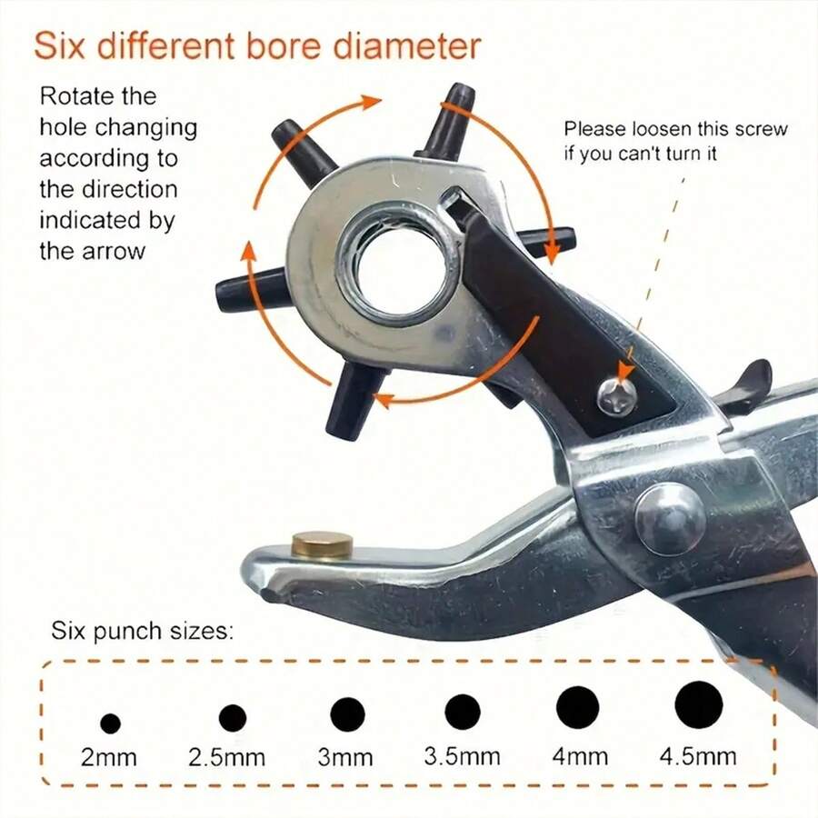 Leather Hole Punch, Home Hole Puncher, Punching Tool, Bag Hole Punch, Watch Band Hole Punch Pliers - A - View 1