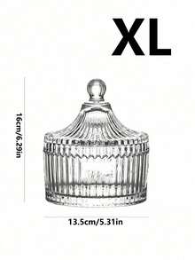 Transparent Glass Candy Jar, Storage Jar, Wedding Candy Jar, Wax Glass Jar With Lid, Glass Vessel, Christmas Gift - Clear - View 13