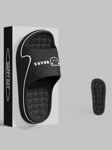 2026 Nowe kapcie damskie, Proste, kratkowane, codzienne kapcie domowe z kreskówkowym wzorem, Letnie kapcie łazienkowe z tkanym wzorem i nadrukiem, 2026 Nowe kapcie męskie na wiosnę/lato, Damskie kapcie plastikowe, Sandały plażowe dla par, Wygodne, oddychające, lekkie i wytrzymałe - Czarne - Zobacz 11