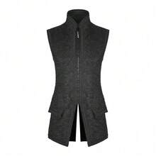 Men Cosplay Clothing - 24178 Vampire Jacquard Vest (Black) - View 3