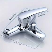 Grifo mezclador de ducha de aleación de zinc pulida - Diseño premium montado en la pared, válvula de agua caliente/fría antioxidante, accesorio de ducha de baño de fácil instalación - clásico - Ver 8