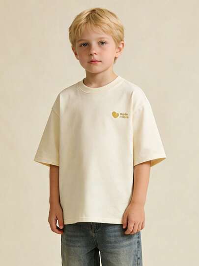 mini bala Kids' Antibacterial Loose Fit Short Sleeve T-Shirt, Summer