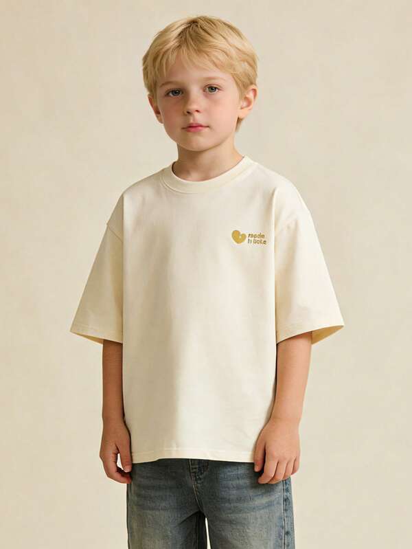 mini bala 儿童抗菌宽松短袖T恤，夏季