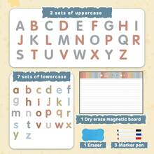 Joyreal Magnetic Alphabet Set, Includes Magnetic Board, Neutral Magnetic Letters, Suitable For Refrigerators And Classrooms, Foam ABC Magnets, Ideal For Children's Learning, Children's Toy Gift. - Multicolor - View 4