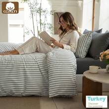 2/3 件套土耳其棉质梭织羽绒被套装 | 羽绒被套和枕套，现代卧室床上用品，135*200 厘米，150*200 厘米，200*200 厘米，200*220 厘米，220*240 厘米 - 黑與白 - 查看 1