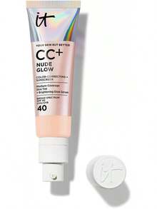 ¡RecomendadoIt Cosmetics CC Cream Nude Glow con Protector Solar FPS 40 + Suero Iluminador – Base de maquillaje con Niacinamida, Ácido Hialurónico, Cobertura Alta, Acabado Luminoso Natural, 32 ml¡Top de Temporada - Luz justa - Ver 13