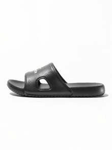 Men's Lightweight EVA Soft Sole Flip Flops, Non-Slip Breathable Casual Beach Slippers, Summer - Black - View 3