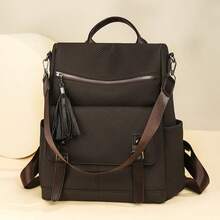 2026 New Korean Retro Women Backpack, Fashionable Soft Leather Fringe Multi-Function Travel Bag - A - View 13