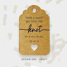 50pcs Personalized Wedding Favor Tags (Excluding Strings), Make Your Wedding Favors Unforgettable, Suitable For Favors, Place Settings, Table Decorations, Etc. - Multicolor 1 - View 9