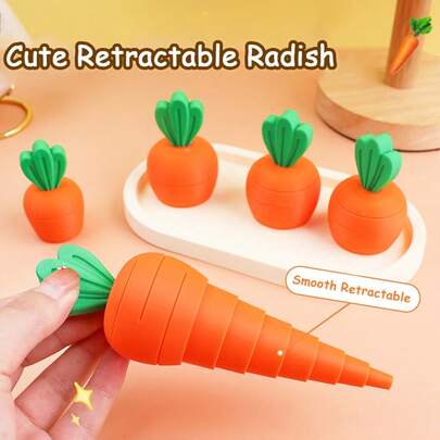 3D打印重力伸缩胡萝卜剑，创意解压玩具，逼真3D立体效果，超顺滑伸缩，缓解压力，抗焦虑，完美的生日礼物/派对小礼物/桌面装饰品，适合儿童和成人