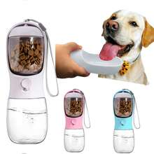 2-In-1 Pet Water & Food Bowl, Large Capacity Portable Cat/Dog Feeding Dish - Multicolor - View 2