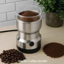 Molinillo De Café Eléctrico Multifuncional Para Granos De Cereales, Nueces, Especias - Plateado - Ver 2