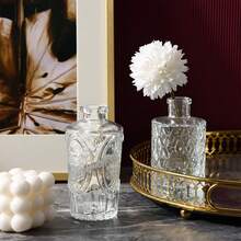 Tomnk 18pcs Glass Bud Vase Set, Bulk Amber/Clear/Pink Mini Vintage Flower Vases For Outdoor Table Centerpieces, Spring Decor Small Vases For Home Wedding Patio Garden Party Decor, Mother's Day Decor, Ideal Mother's Day Gift - 18 chiếc - Xem 8