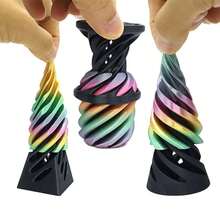 3 Đồ chơi hình nón xoắn ốc bất đối xứng, Đồ trang trí bàn làm việc hình nón xoắn ốc in 3D giúp giảm lo âu | Dây xoáy mini giúp giảm căng thẳng | Thích hợp trang trí xe hơi, phòng khách, phòng ngủ - Nhiều màu - Xem 9