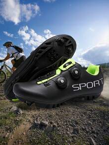 Professional-Grade High-Value Bicycle Shoes, With Triangle & Delta Buckle Clips, Outdoor Cycling Shoes With Strong Grip, MTB Mountain Bike Shoes, Durable & Wear-Resistant, Hardcore Traction, Rotary Buckle Design For Easy On/Off - Black Green - View 4