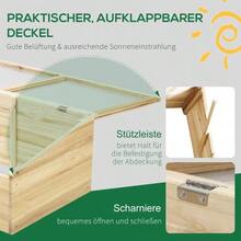 Cold Frame Made Of Wood For Greenhouse And Planter, 100 X 50 X 35 Cm, Natural Fir, Particle Board. - A - View 5