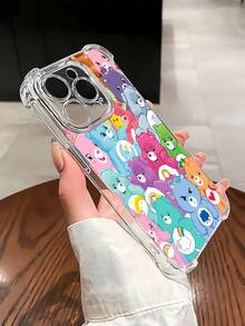 Bonita funda de TPU anticaídas con estampado de oso colorido, compatible con fundas de , OPPO, Vivo, Redmi, , , Honor y ,  17,  16 Pro Max,  15 Pro Max,  13 y  12. Fabricada en TPU, ofrece protección anticaídas. Ideal como regalo para familiares, amigos, seres queridos, novios o novias, y para Navidad.funda de ,  funda de  16, Navidad,  fundas de , funda de  15,  17 Pro Max, fundas para , funda de  16 Plus, regalos de Navidad, funda de  13 - LB4 transparente - Ver 2