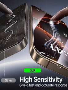 2pcs - Ultra-Clear Tempered Glass Screen Protector, Compatible With IPhone 17 Pro Max/17/16 Pro Max/16 Pro/16 Plus/16E/16/15 Pro Max/14 Pro/13/12 Mini/11/Xs Max/XR Series. High Quality, Full Coverage, Anti-Fingerprint, Anti-Drop, Anti-Scratch, 9H+ Hardness, Compatible With Phone Cases. - Clear - View 7